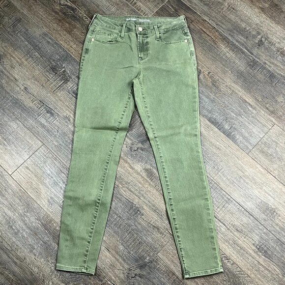Old Navy Rockstar Mid-Rise Green Jeans Pants Denim ((size 4)) - Picture 1 of 8